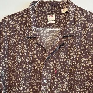 Levi's Men's Brown Paisley Casual Shirt